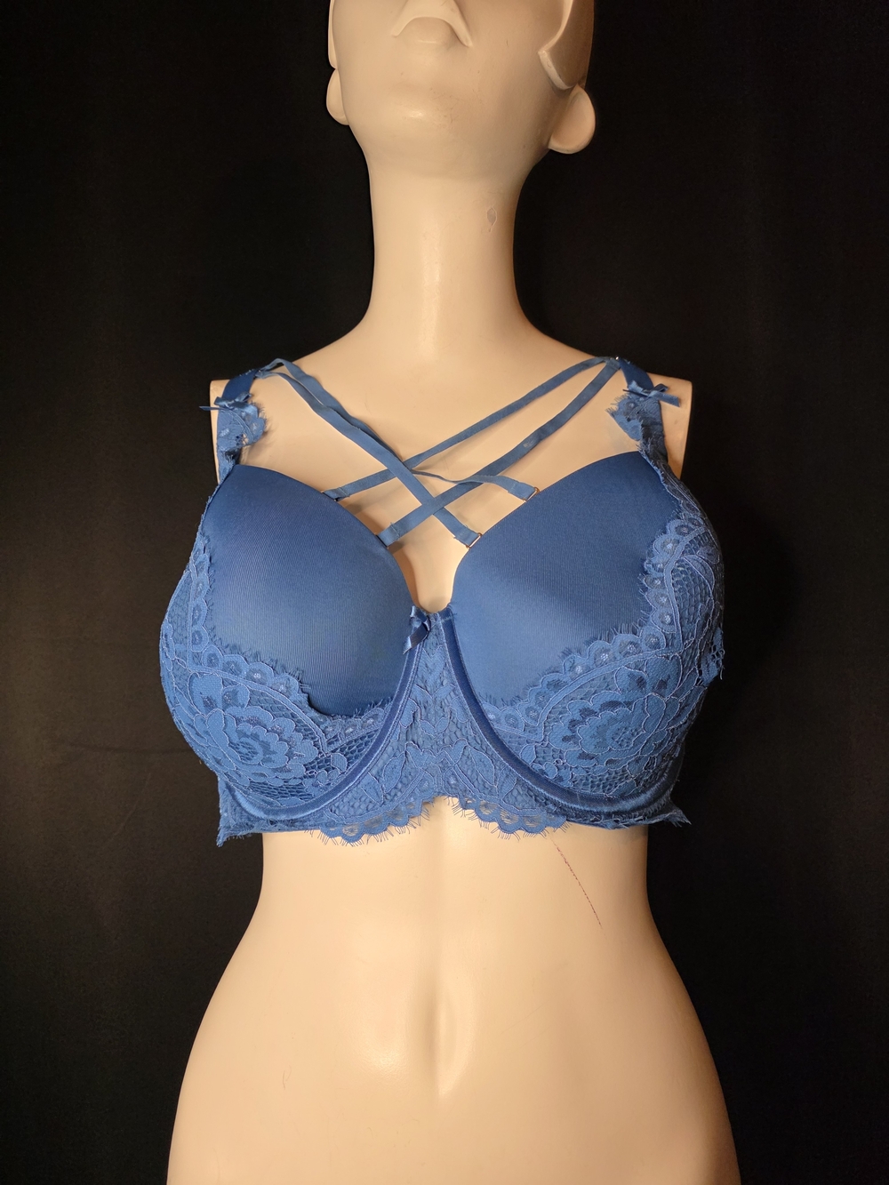 Cacique Blue Lace Padded 44 DD Bralette